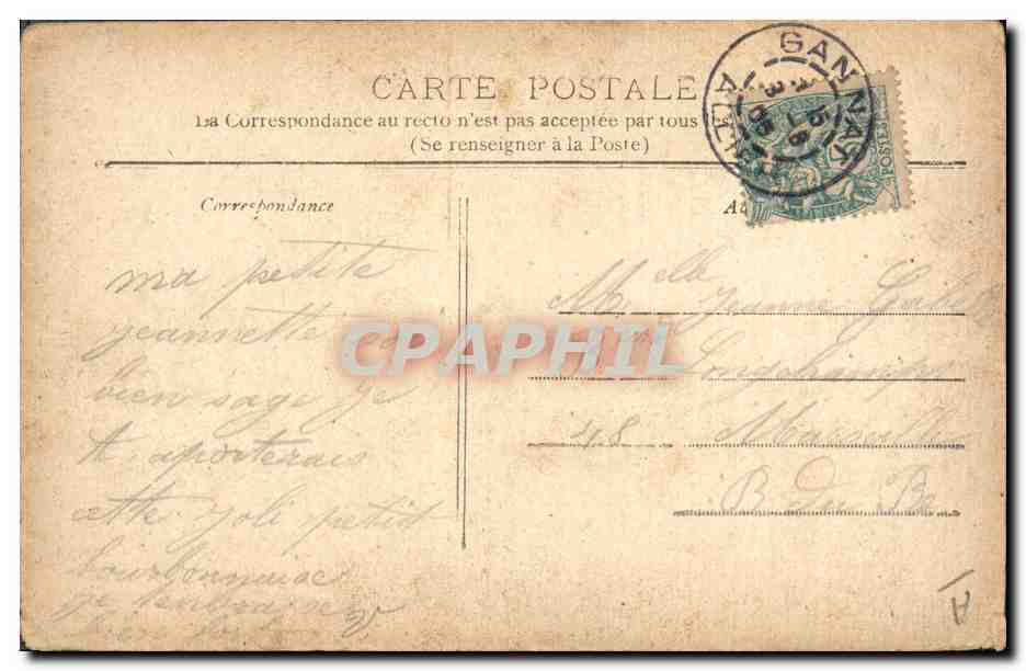 CPA Folklore Auvergne Gannat Petits Bourbonnais — Verso