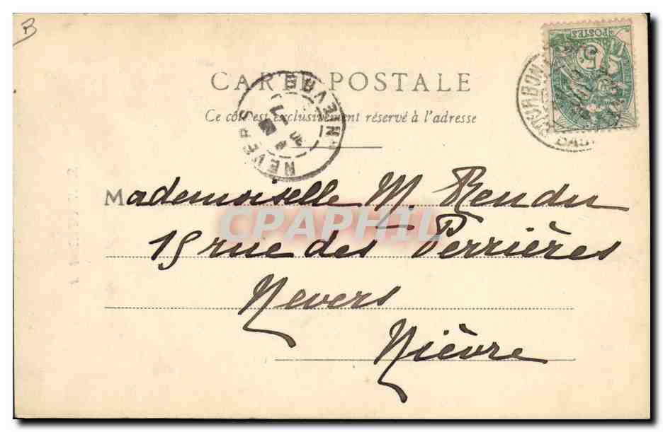 CPA Folklore Auvergne Bourbonnaise — Verso