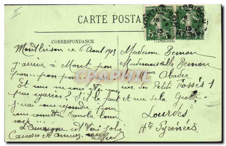 CPA Folklore Auvergne Une bonne prise Tabac — Verso