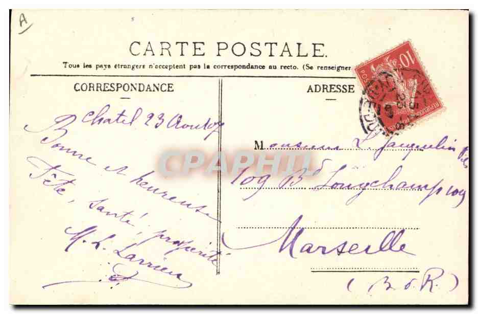 CPA Folklore Auvergne Costume de Latour d'Auvergne Environs de Clermont Ferrand — Verso