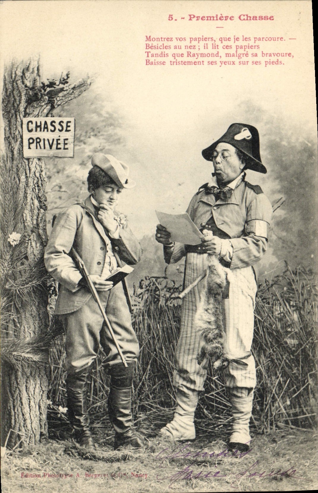 CPA Fantaisie Femme Premiere chasse