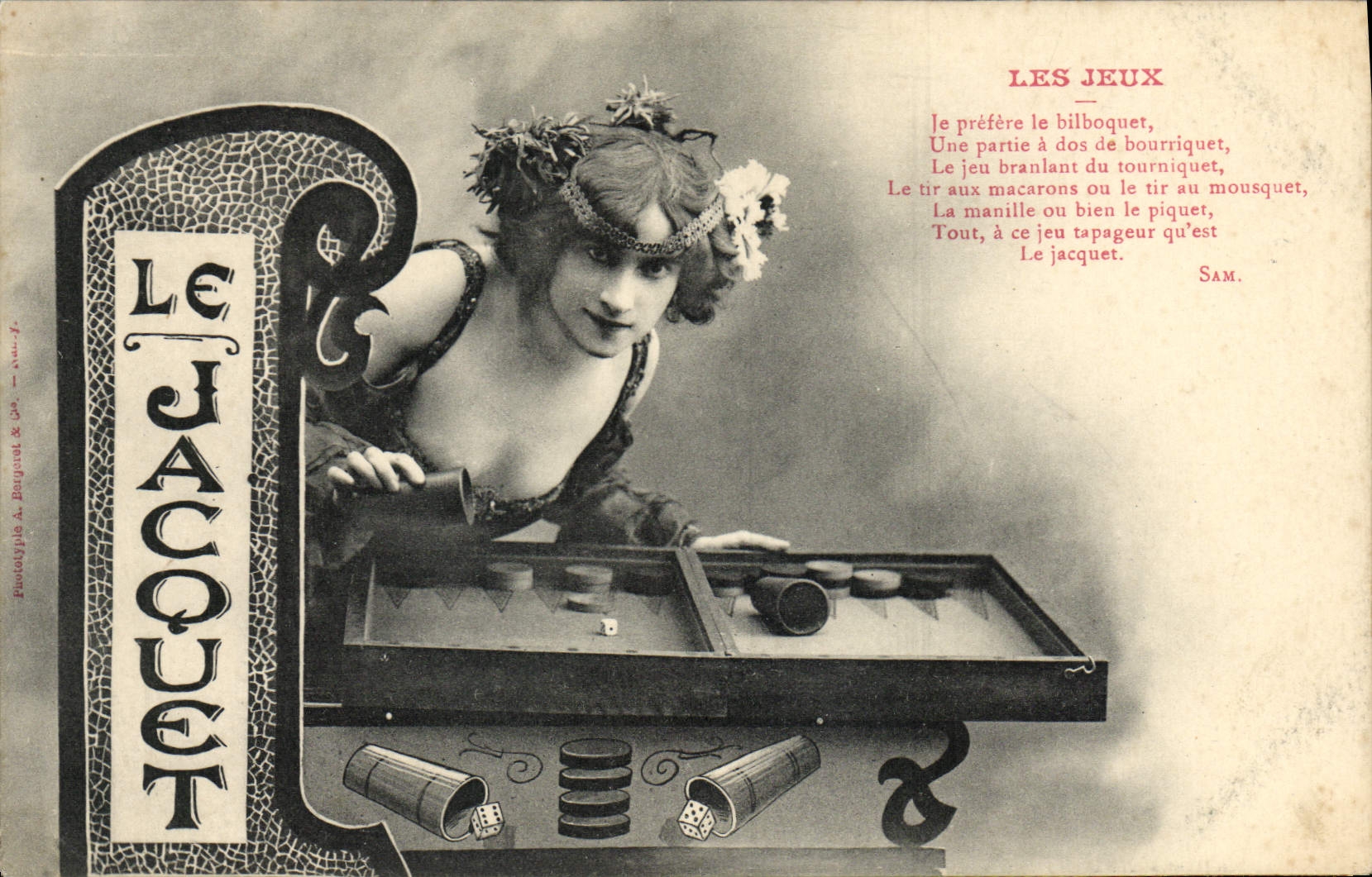 Jeux de société — Le Jacquet — Éditeur A. Bouguel & Cie