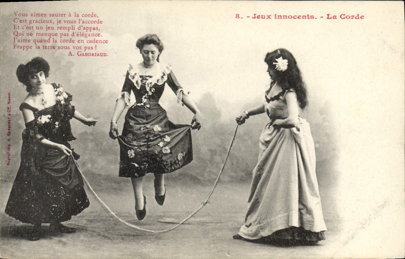 Jeux innocents - La Corde — Photographe A. Stegner & Cie, Nœy