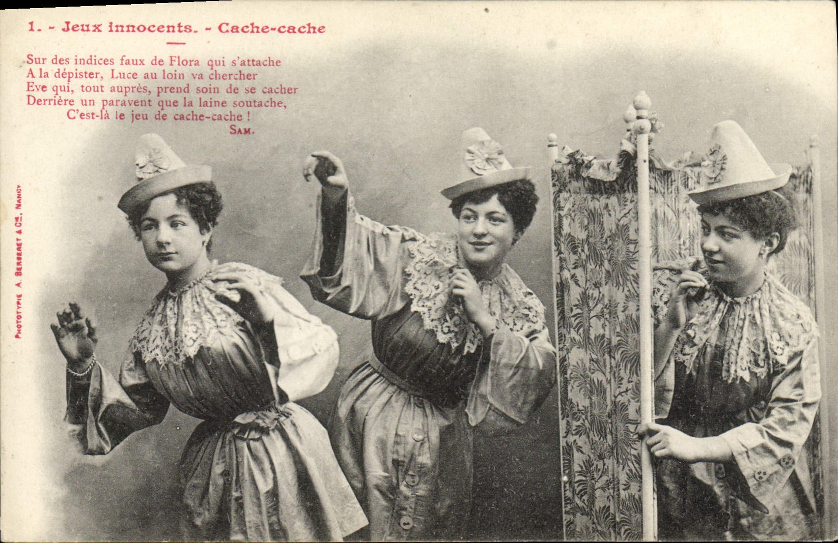 Jeux innocents. - Cache-cache — Phototype A. Bernerat & Cie, Nancy