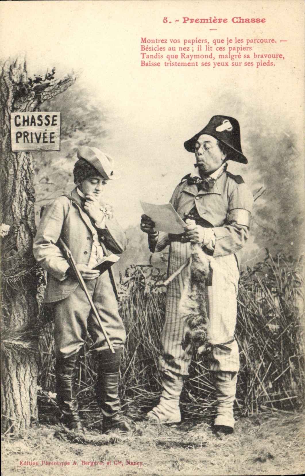 Première Chasse — Chasse Privée — Édition Phototypie A. Bergerot et Cie, Nancy