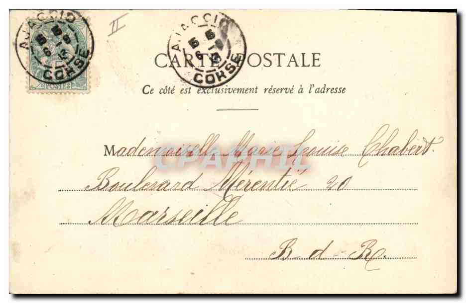 Fêtes et Porte-Bonheur — Série 6 — Édition Phototype A. Bourget et Cie, Cannes — Verso