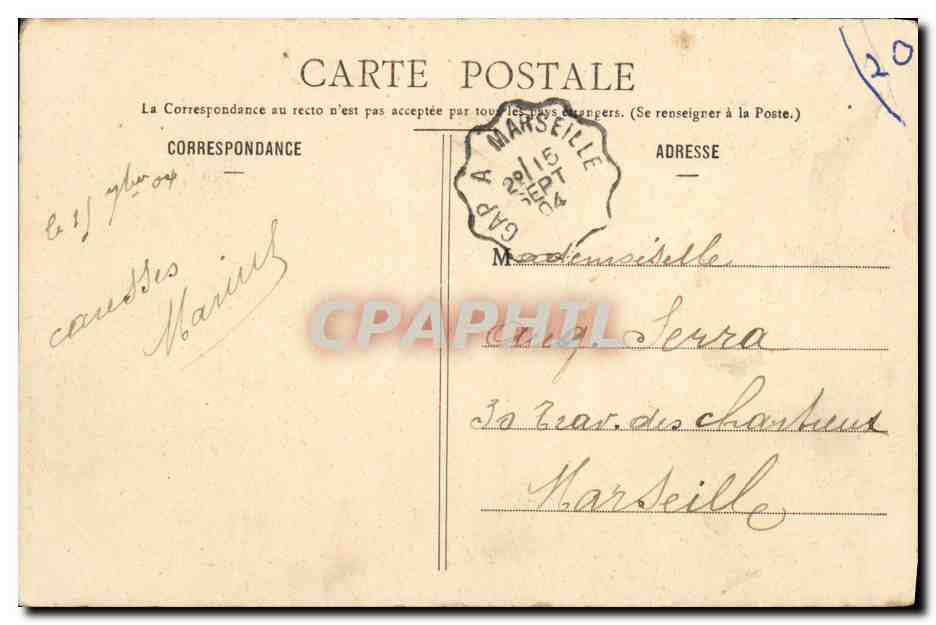 CPA Fantaisie Femme Entre Jules et Thomas — Verso