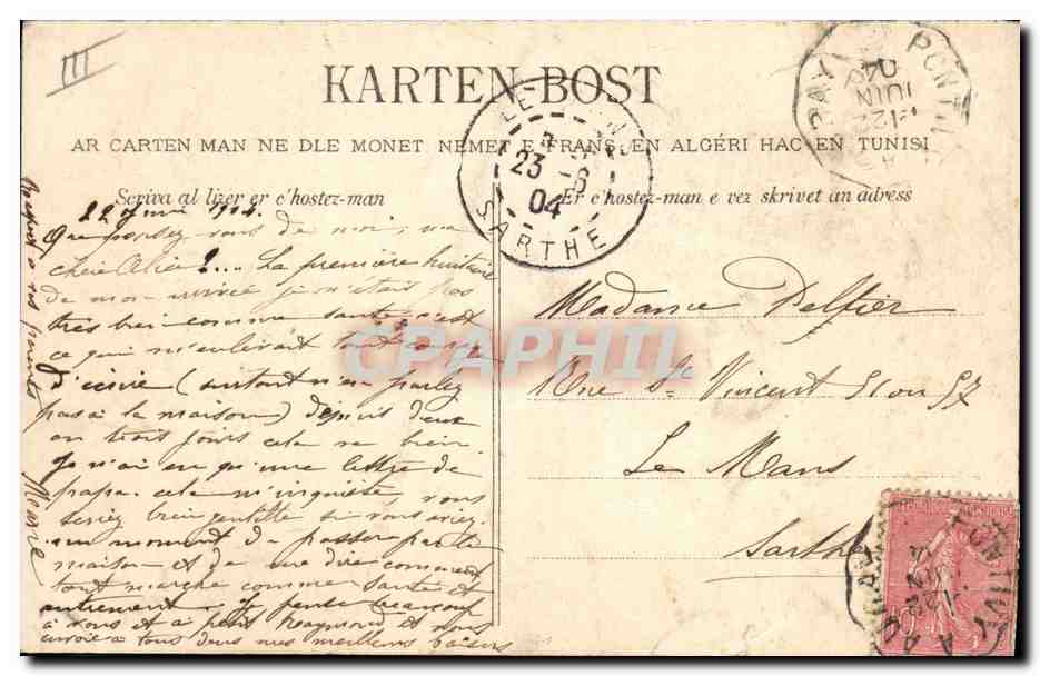 Premier Embarquement d'un jeune mousseline - Courage - La Bolée du départ — Quimper, n°1114 — Reverso