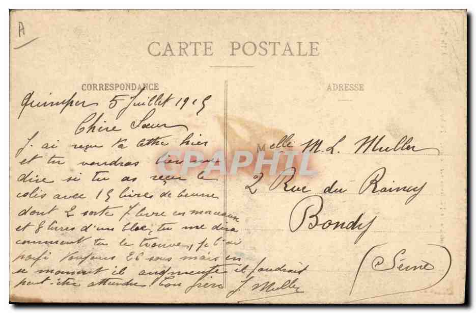 Enfants de Pêcheurs sardiniens — Pêche de coquillages — L'Île Tudy — Collection Villard, Quimper — Reverso