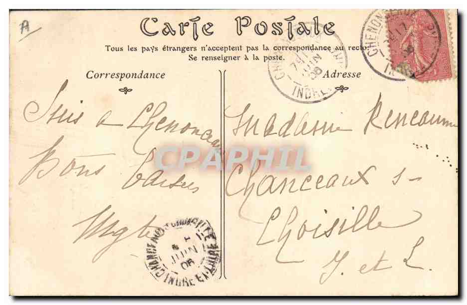 CPA Claude de France — Verso