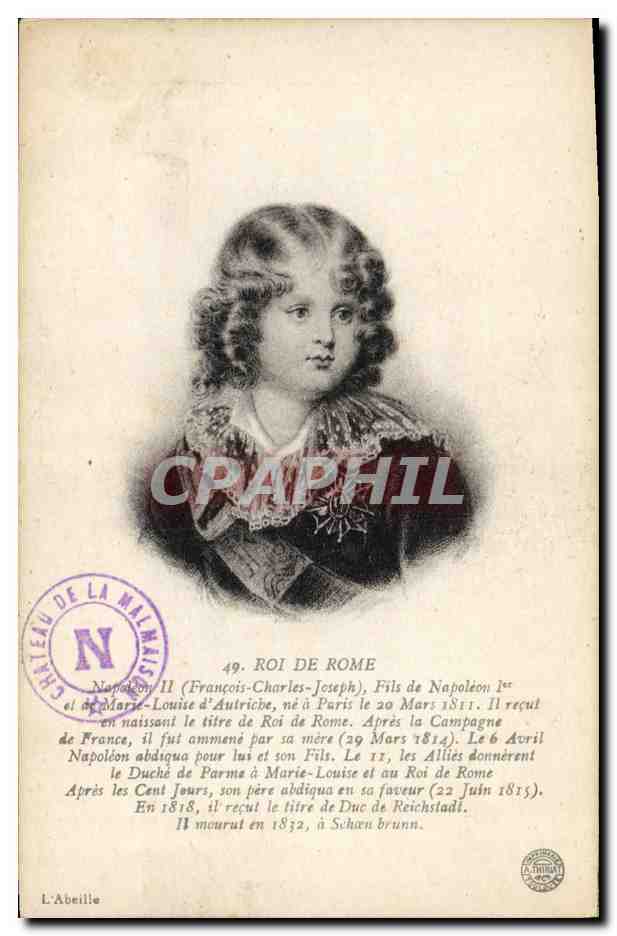 Napoléon II — Roi de Rome — Imp. Phot. L'Abeille, Asnières-Paris