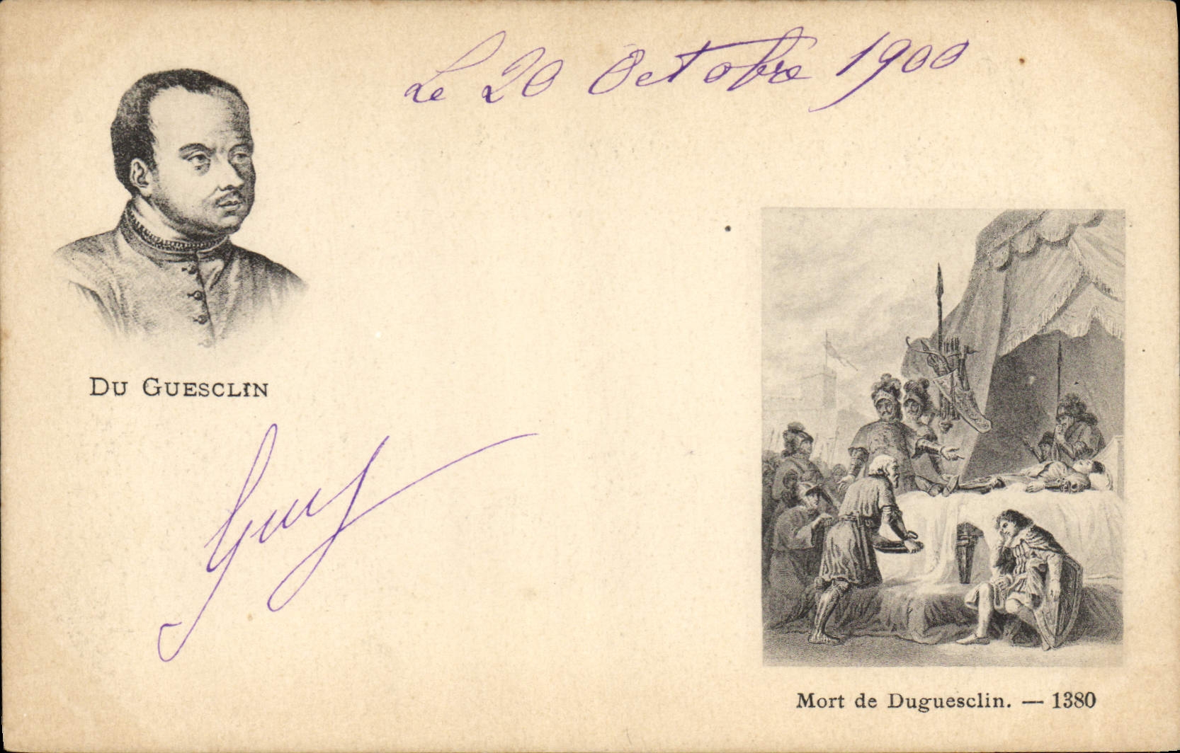 Du Guesclin — Mort de Duguesclin — 1380 — Éditeur non identifié