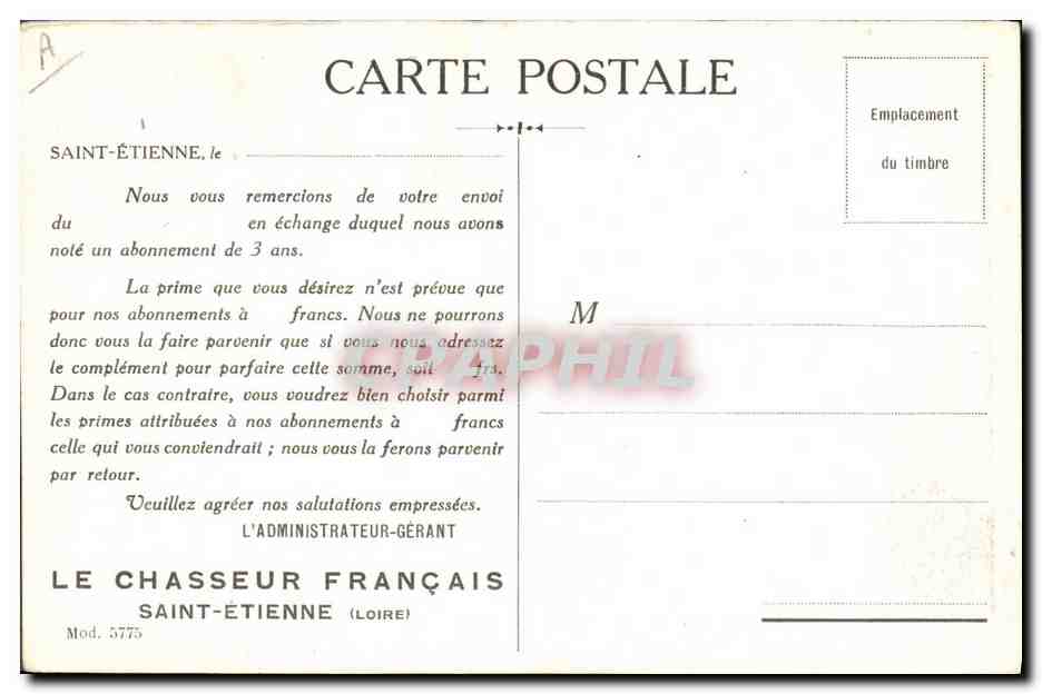 Bassets d'Artois à jambes droites — illustration de chasseurs — éditeur L'Administrateur Français, Saint-Étienne (Loire), n° 5775 — Reverso