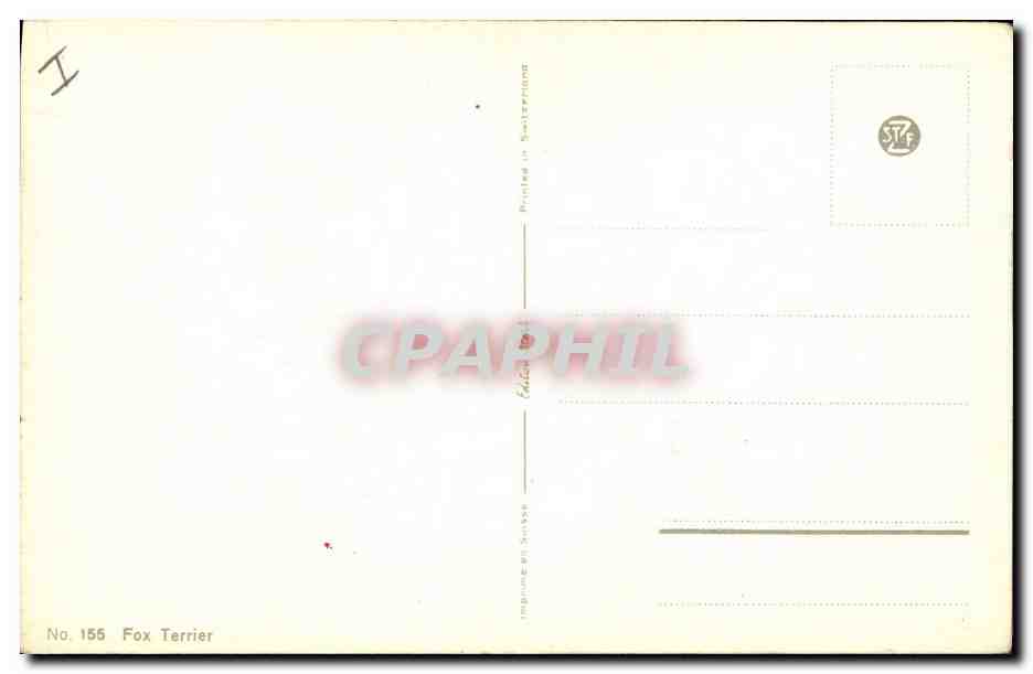 Fox Terrier — No. 155 — Imprime en Suisse — Reverso