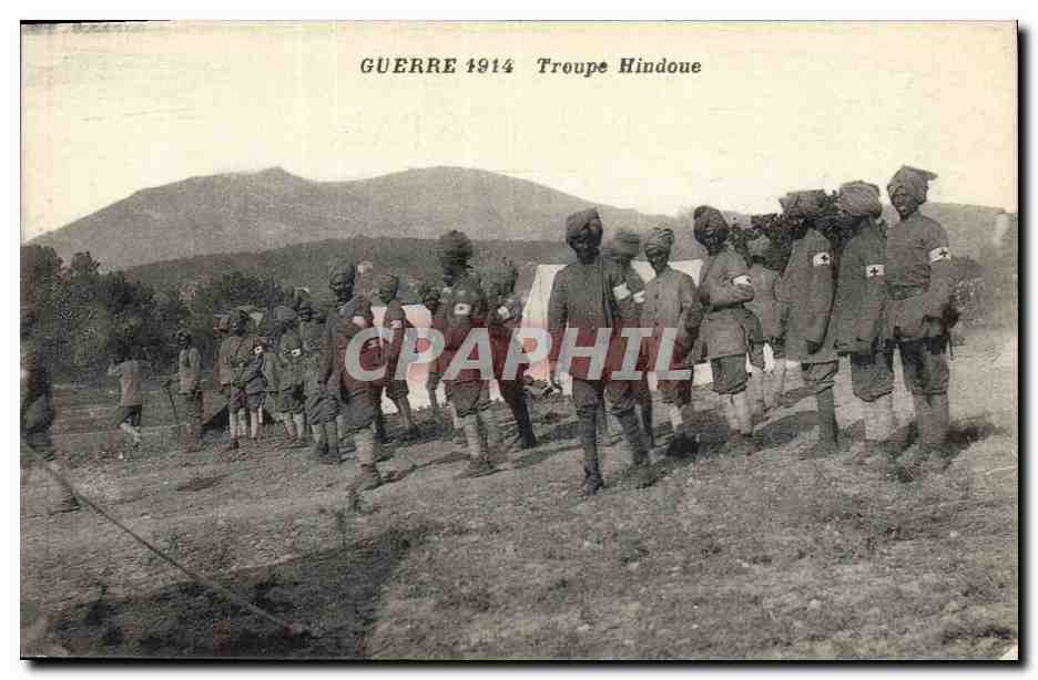 Guerre 1914 — Troupe Hindoue — CPAPHIL