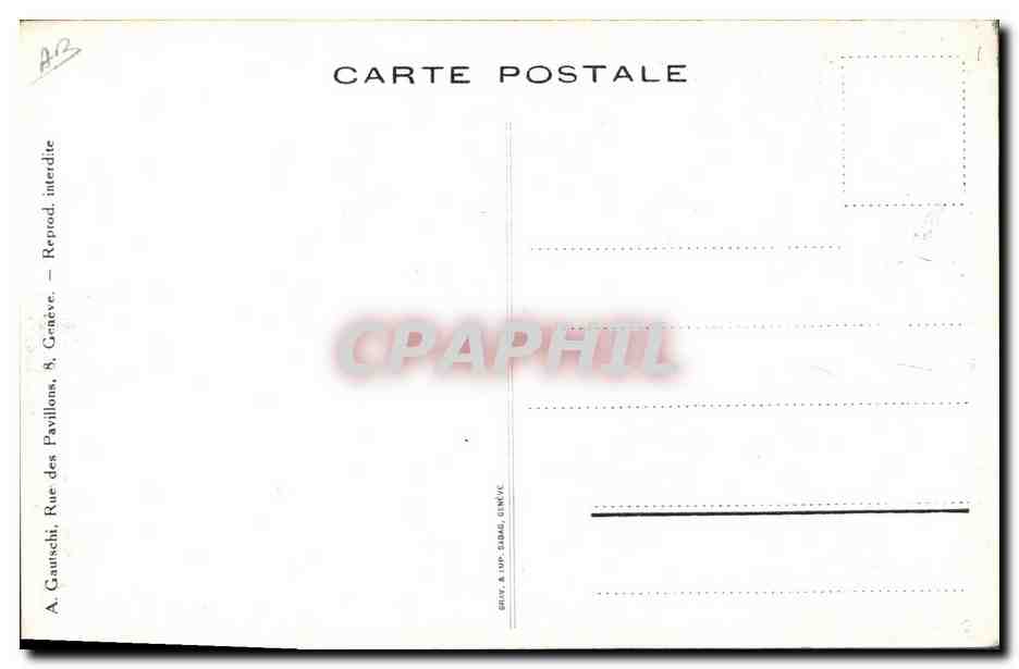 Oasis de Paix, Suisse chérie — A. Gaunsch, Genève — Verso