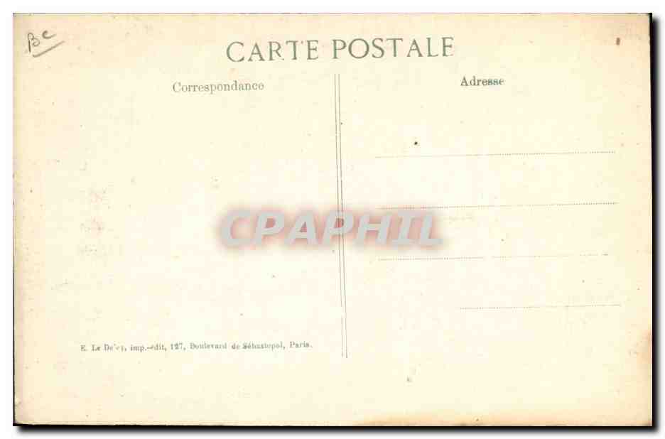 Dames ambulancières Anglaises installant leur tente — E. La Déci, imp.-édit, 127, Boulevard de Sébastopol, Paris — Rückseite