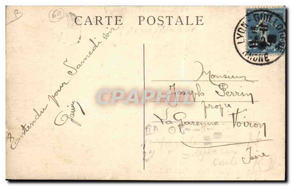 LYON - Hôtel-Dieu - Salle St-Sacerdos — E. Andrié, édit. Lyon, n° 6398 — Rückseite