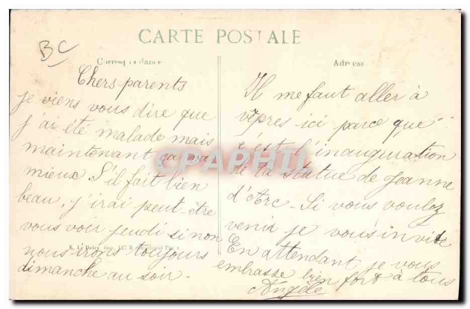 La duchesse de Westminster en uniforme de la Croix Rouge Anglaise — 14e série — éditeur ELD — Rückseite