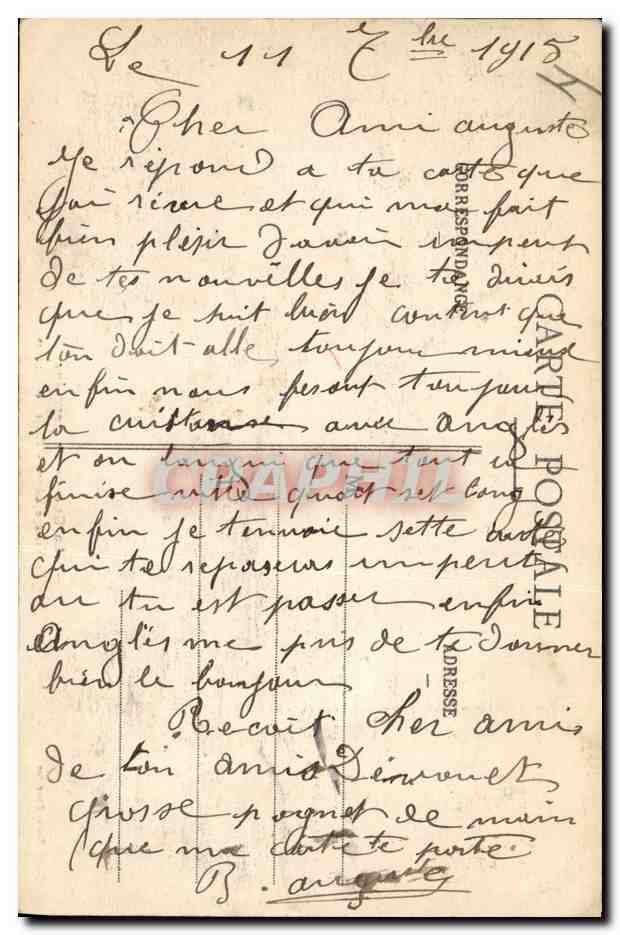 Le Village Nègre - Poste de Secours — La Guerre en Lorraine — Cliché Emile Fournier — Rückseite