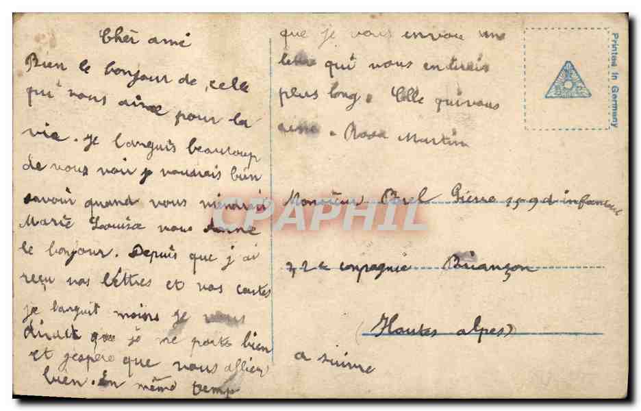 CPA Fantaisie Femme Lune Le reve — Verso