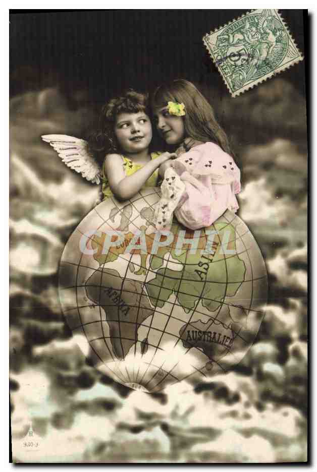 CPA Fantaisie Enfant Lune 