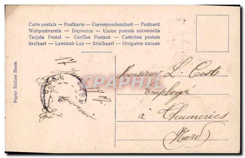 CPA Fantaisie Enfant Lune  — Verso