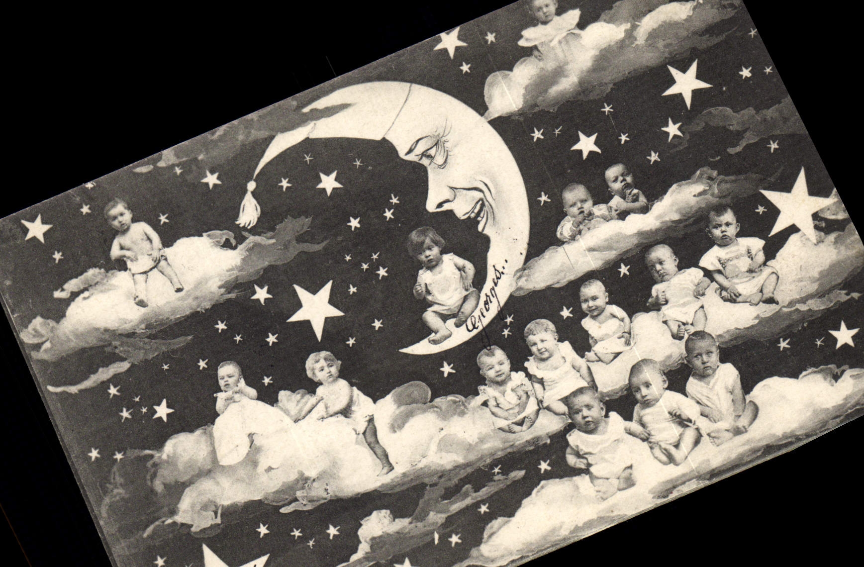 Enfants sur les nuages — Lune souriante — B.K.W.I. No. 810/3