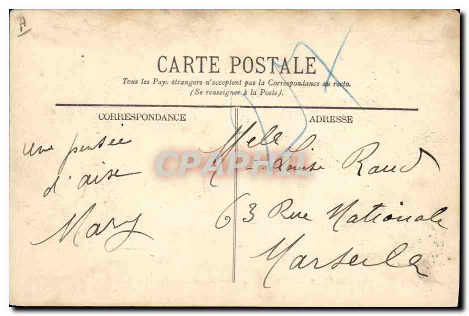 CPA Fantaisie Lune Aix en Provence Le Corso Amoureux de la lune — Rückseite