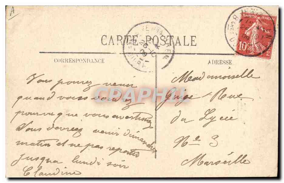 CPA Fantaisie Lune Aix en Provence Les clercs de lune — Rückseite