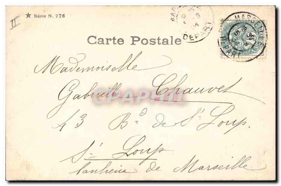 CPA Fantaisie Femme Lune  — Verso