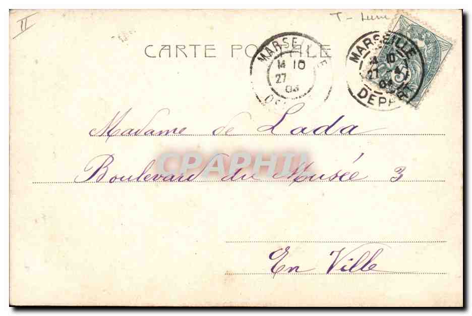 Femme assise sur une lune — éditeur ALTEROCCA-TERNI, n° 3091 — Verso