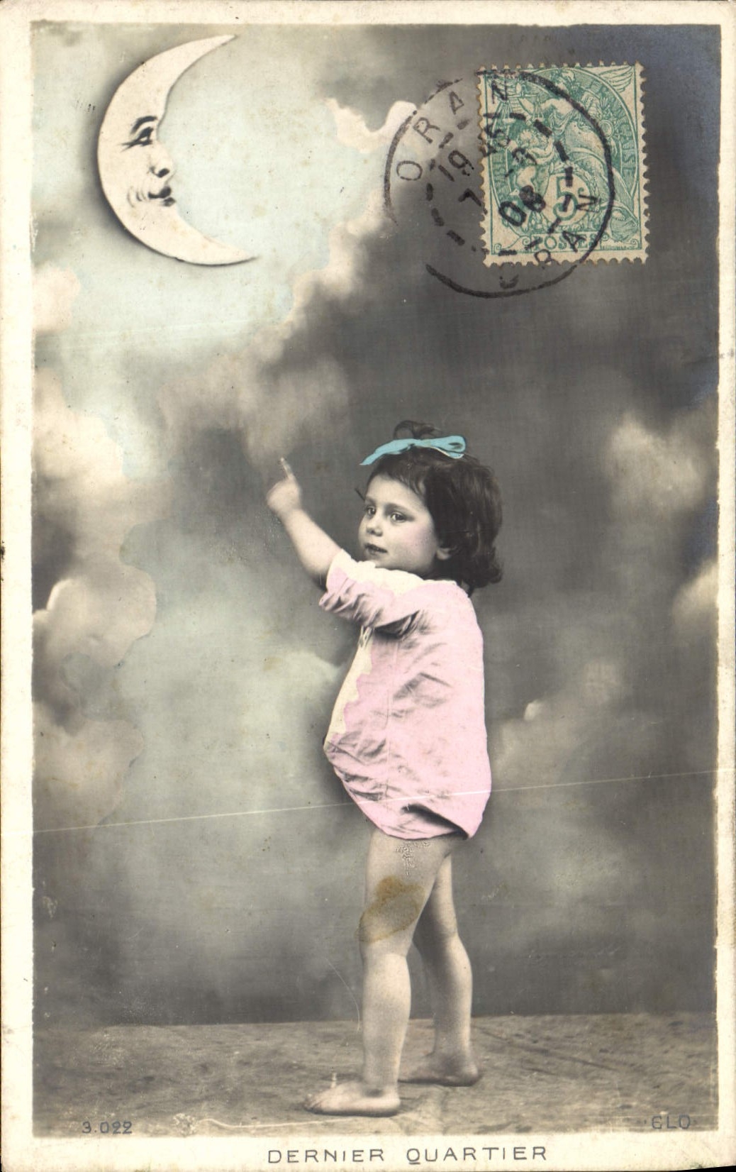CPA Fantaisie Enfant Lune 