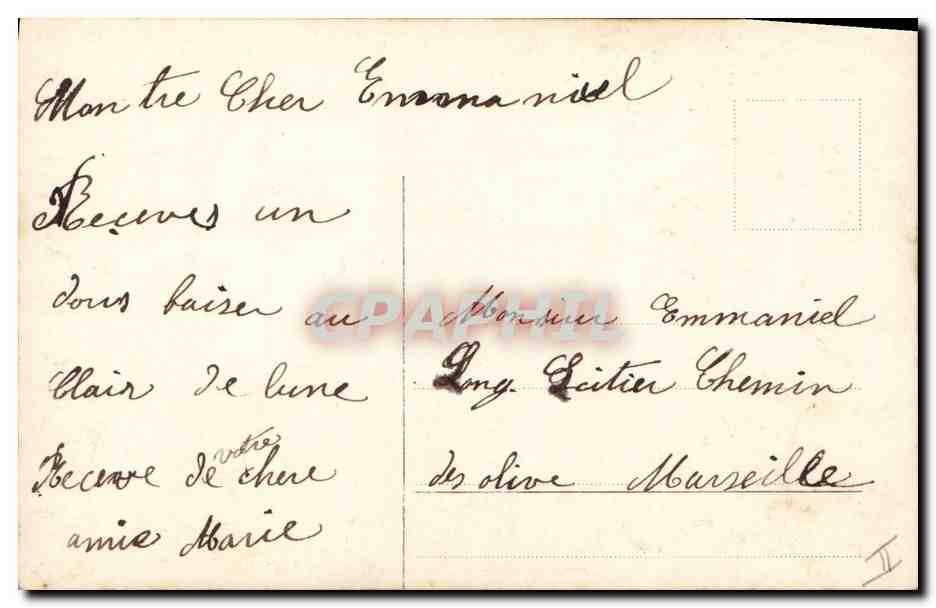 CPA Fantaisie Femme Lune  — Verso