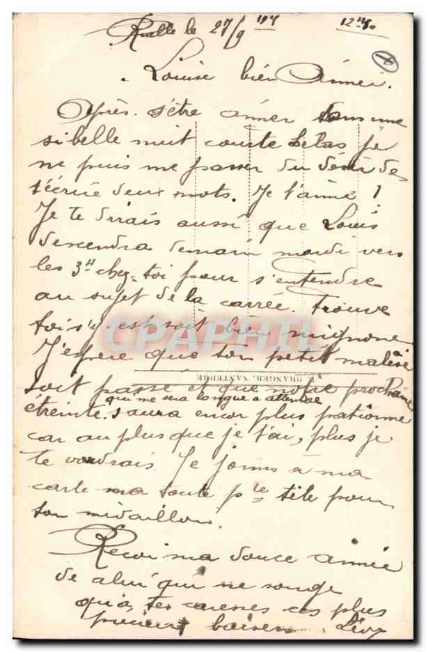 CPA Fantaisie Fleurs Lune  — Verso