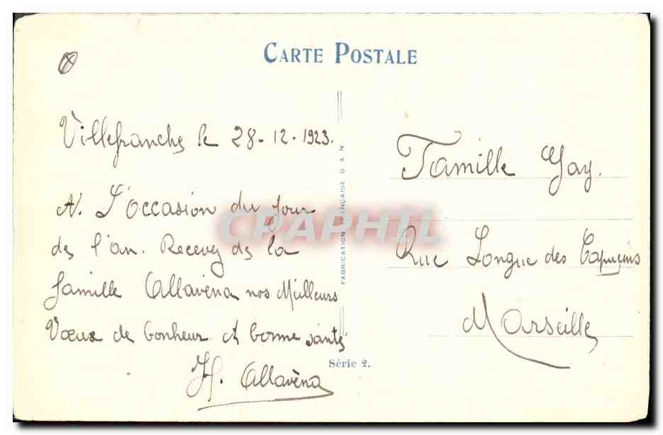 CPA Fantaisie Fleurs Lune  — Verso