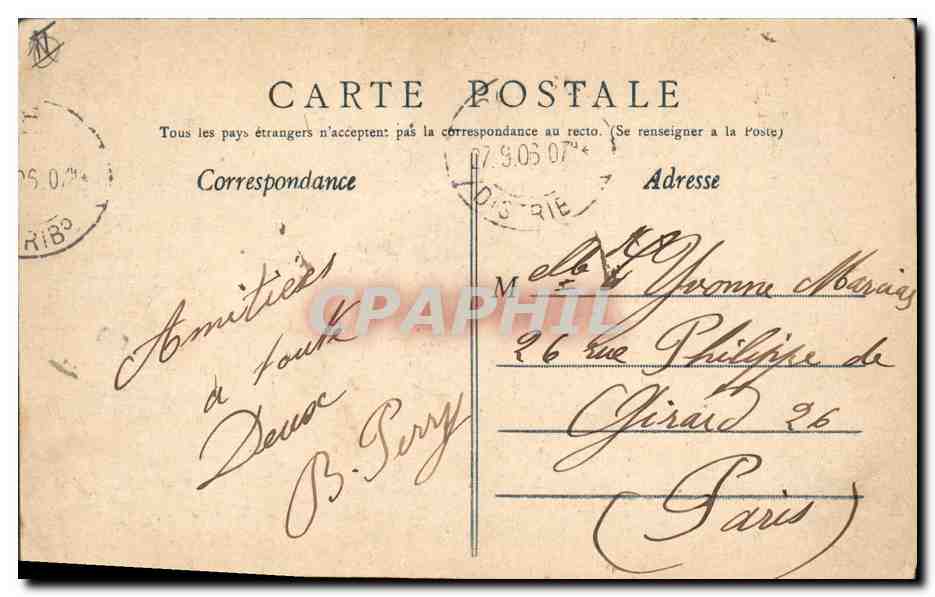 CPA Fantaisie Lune Dinard la nuit Le Bac Les vedettes — Rückseite