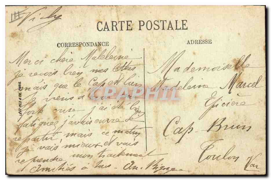 CPA Vichy Enfants Le bal d'enfants  — Rückseite