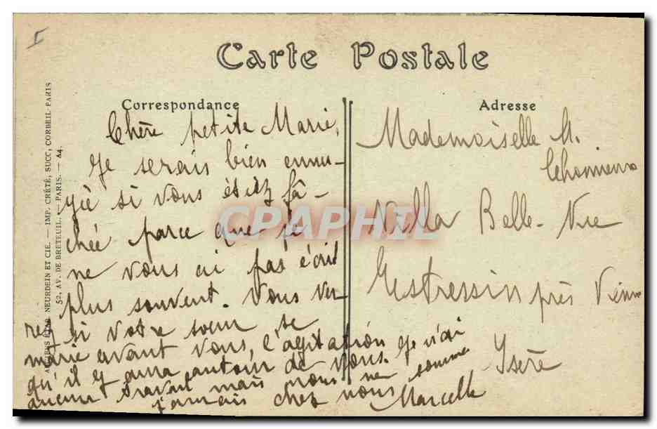 CPA Aix les Bains Villa des fleurs Le Music Hall  — Rückseite