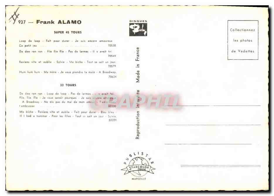 CPM Frank Alamo — Rückseite