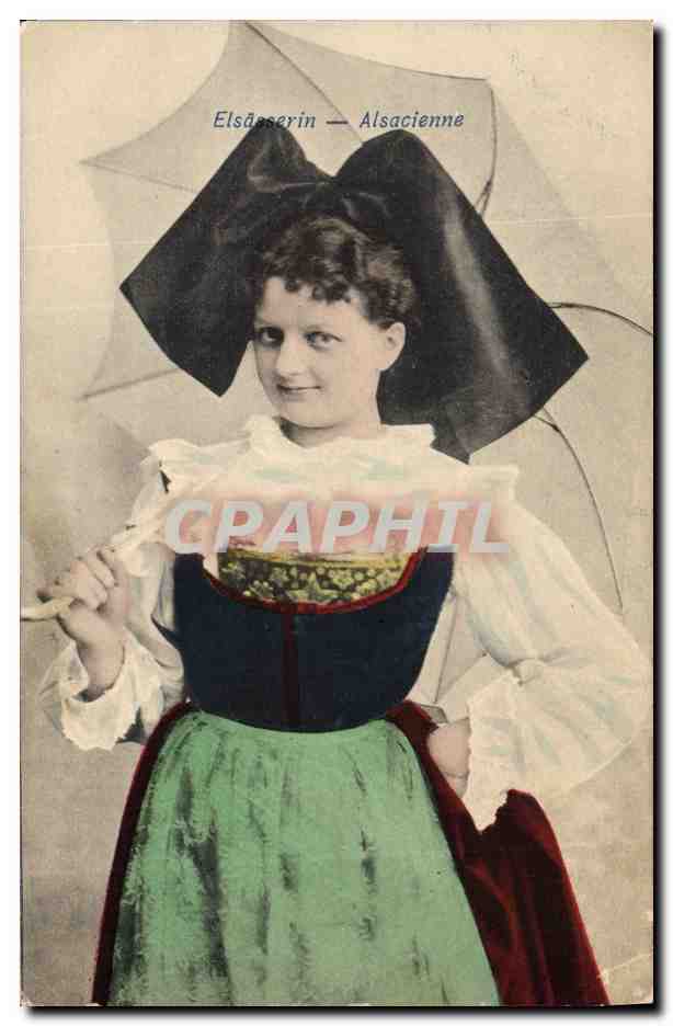 Femme alsacienne en costume traditionnel — Elsässerin — Alsacienne — éditeur non visible - Recto