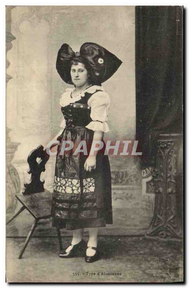 Femme en costume d'Alsace — Type d'Alsacienne — Édition Chadourne, Fanhong de France, Belfort - Anverso