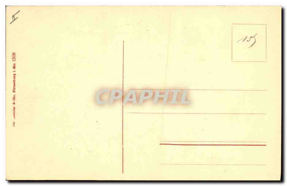 Elsässer - Alsaciens — Auf der Plattform des Münsters — Jablitz & Cie, Strasbourg L. No. 1508 — Verso