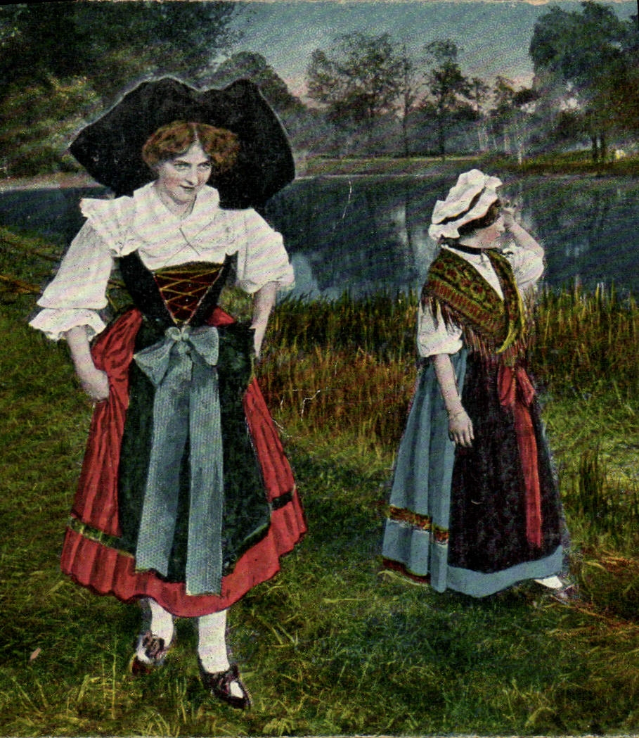 CPA Folklore Elsasserin Lothringerin