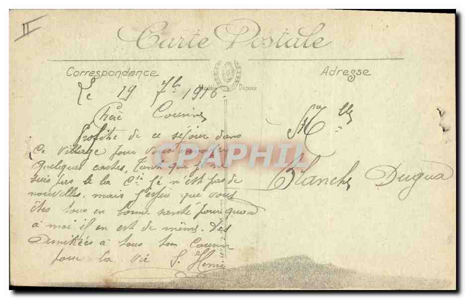 CPA Folklore Alsace — Verso