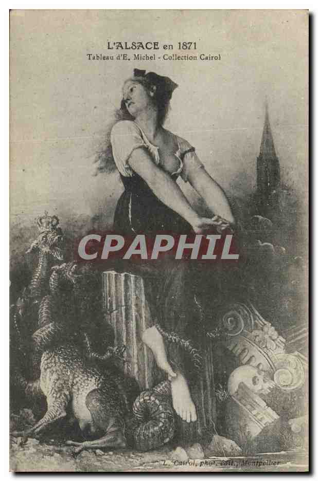 L'ALSACE en 1871 — Tableau d'E. Michel — Collection Cairo — L. Catrol, phot. Cail, Montpellier
