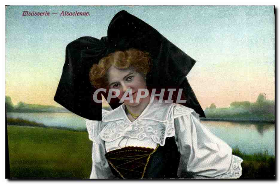 Alsacienne — femme en costume traditionnel — Hofmann & Beitz, Strasbourg, n° 5409 - Anverso