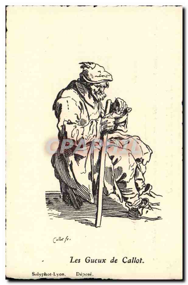 Les Gueux de Callot — gravure de Callot — Solyphot-Lyon, Déposé.