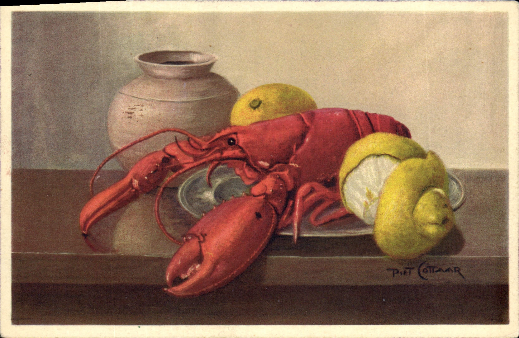 CPA Fantaisie Illustrateur Langouste