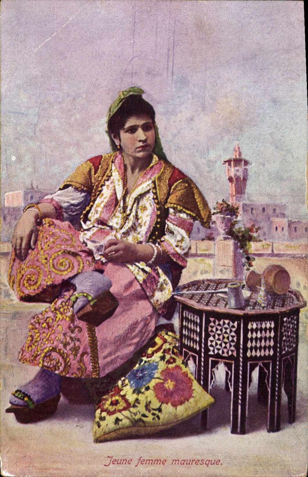 CPA Fantaisie Orientalisme Jeune femme mauresque